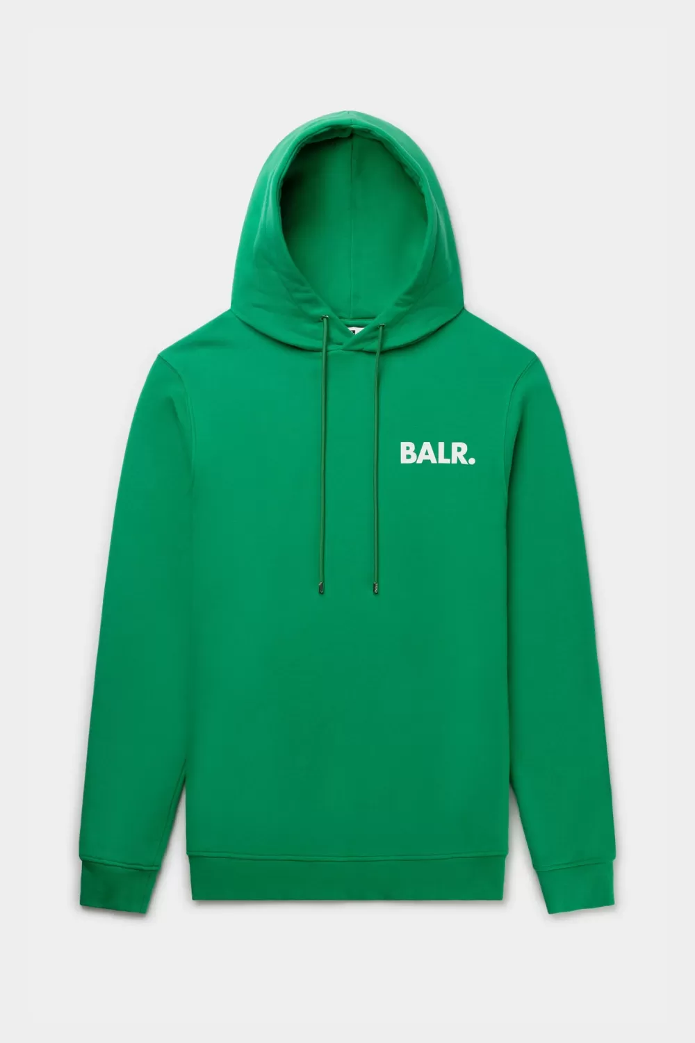Clearance Brand Straight Small Logo Hoodie Putting Green/Bright White Heren Hoodies