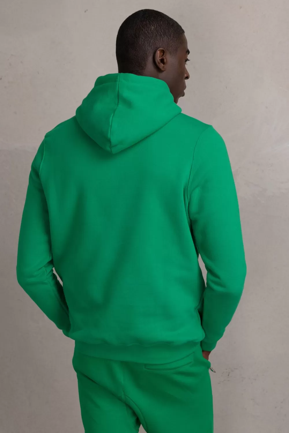 Clearance Brand Straight Small Logo Hoodie Putting Green/Bright White Heren Hoodies