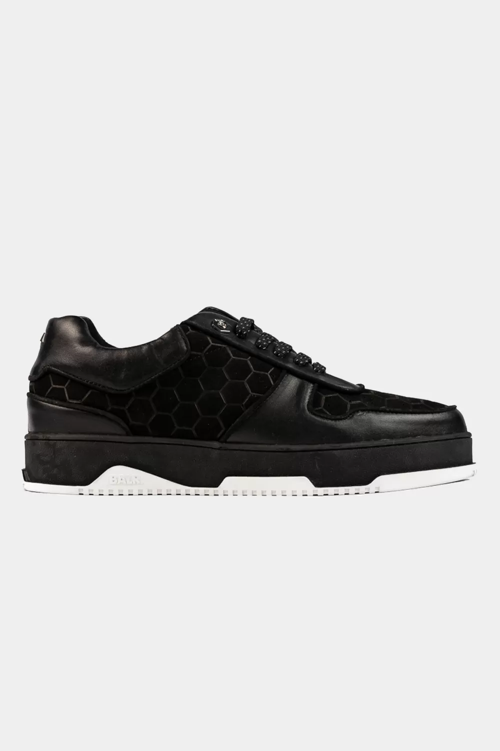 Best Club C Classic Debossed Hex Sneaker Jet Black Heren Sneakers