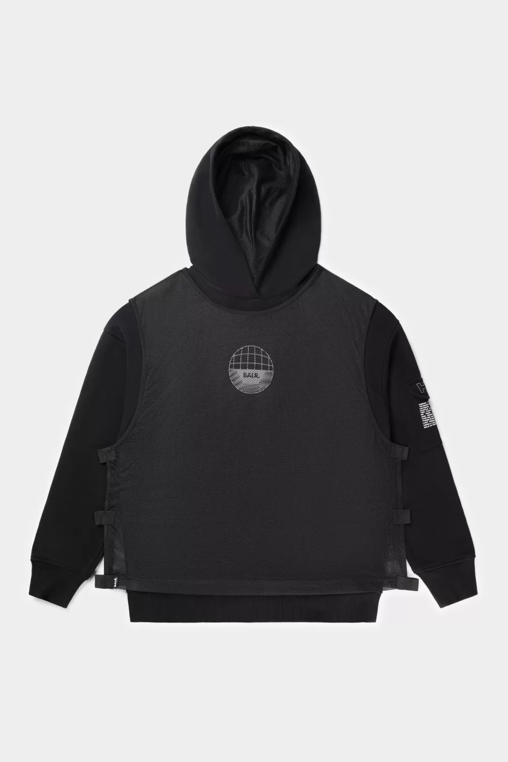 Flash Sale Joey Box Mesh H2S Hoodie Jet Black Heren Hoodies