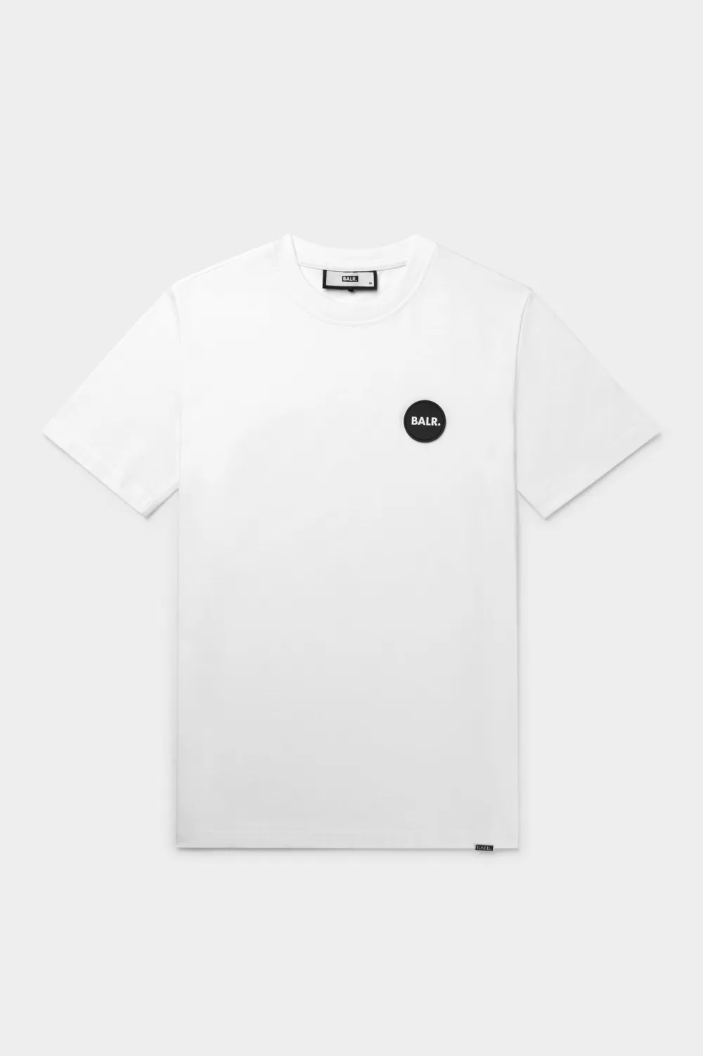 Outlet Olaf Straight Round Rubber Badge T-Shirt Bright White Heren T-Shirts