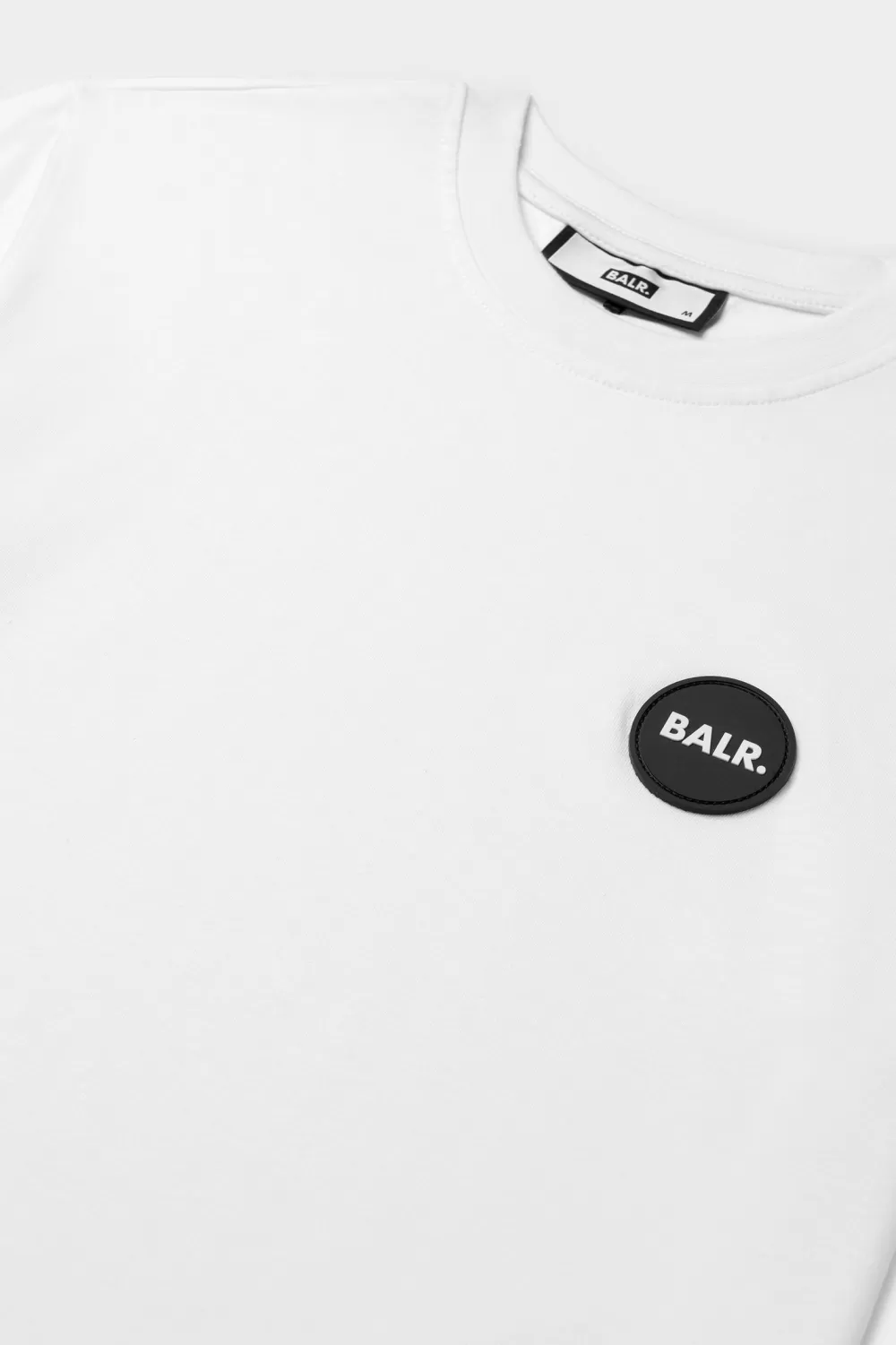 Outlet Olaf Straight Round Rubber Badge T-Shirt Bright White Heren T-Shirts