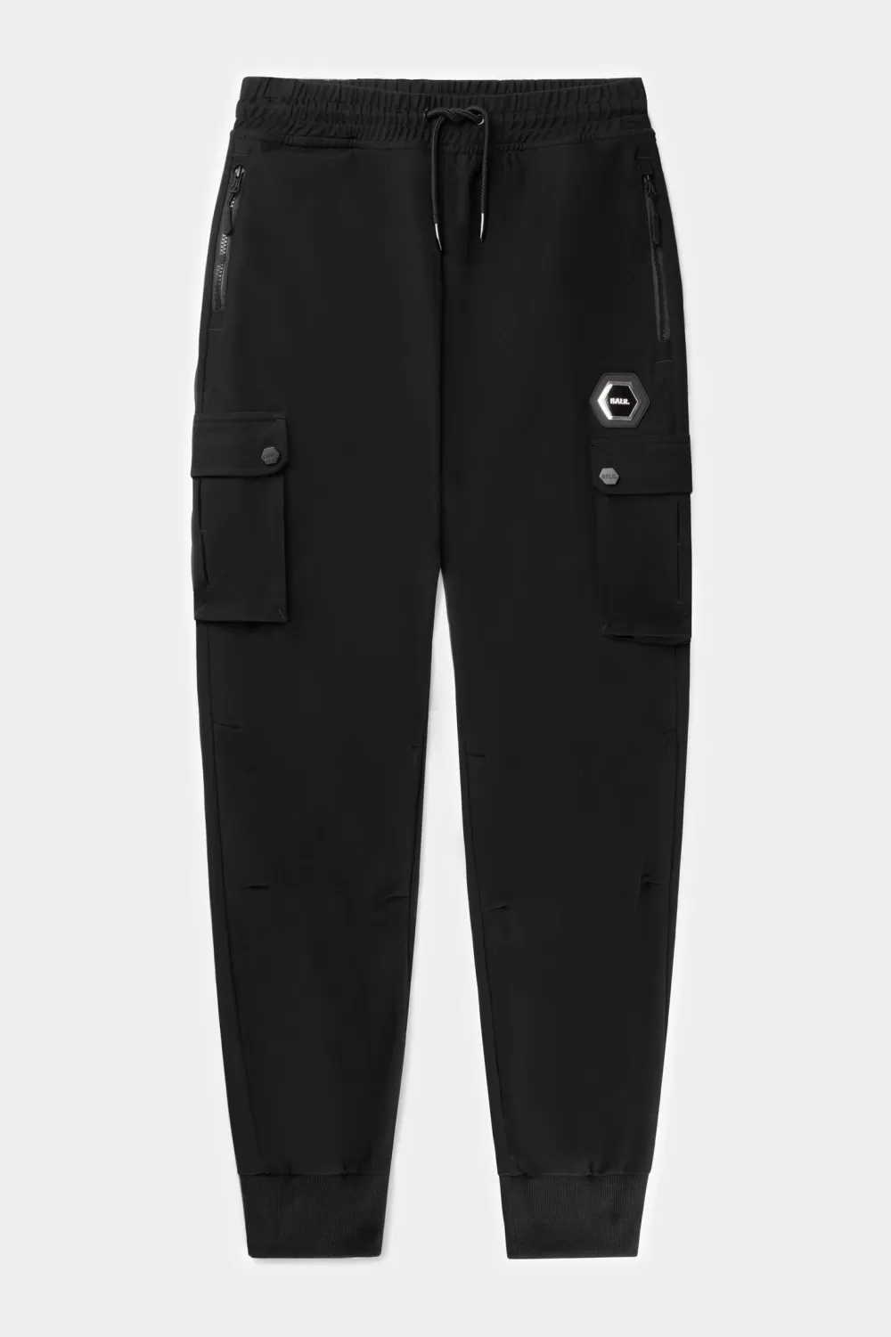 Store Q-Cargo Lux Slim Sweatpants Jet Black Heren Broek