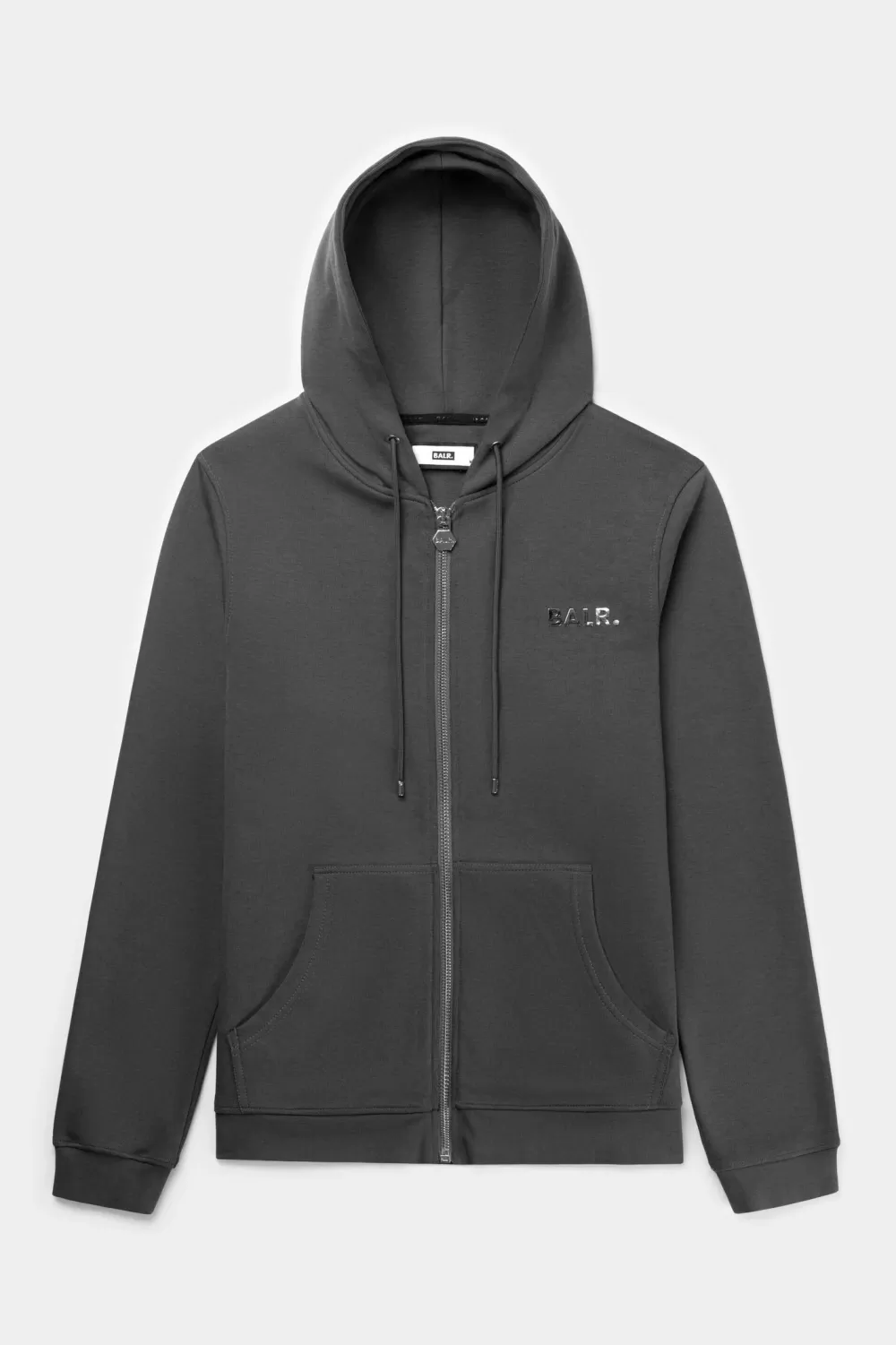 New Q-Series Straight Zip Thru Hoodie Renewed Asphalt Heren Sweatshirts