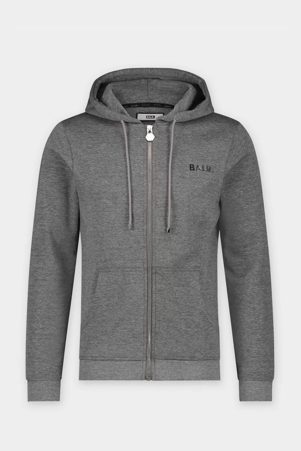 Clearance Q-Series Straight Zipped Hoodie Men Dk Grey Heather Heren Sweatshirts