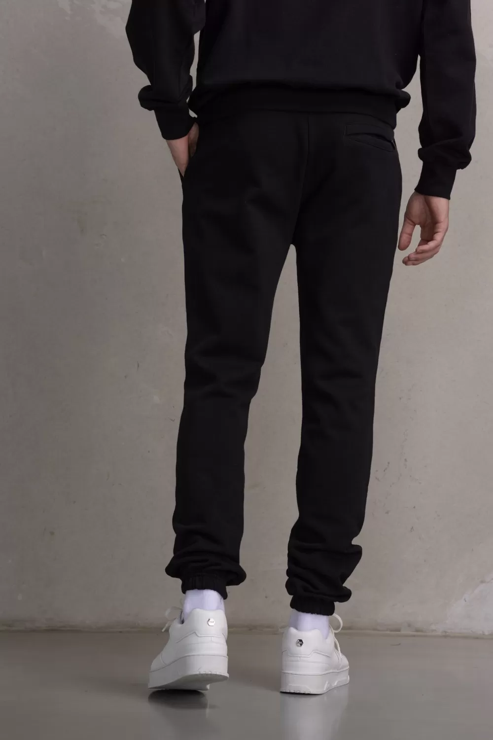 Outlet Regular Metal Brand Jogger Jet Black Heren Broek