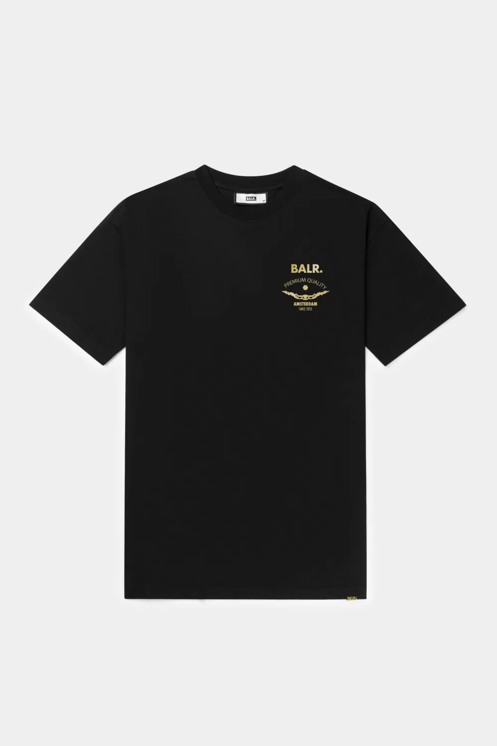 Hot Sebastian Slim Gold Emblem T-Shirt Jet Black Heren T-Shirts